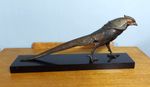 Large Art Deco Bronze Pheasant on Marble Base - Cold Painted