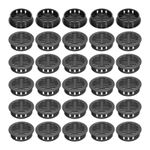 30Pcs 35mm/1.4in Air Vents Circular Soffit Vents, Black Soffit Vent Cover