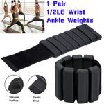1 pair Adjustable Wrist Ankle Weights Aerobics Pilates Weight-Bearing Bracelet