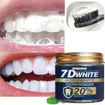 Hydroxyapatite Tooth Powder 60g, 20% nHAP & Charcoal Whitening Toothpaste Powder