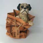 Fawn Pug in Gift Bag & Dog  by Leonardo Collection
