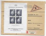 Cash on delivery letter Triesenberg to Hegi, 1938, Block 3