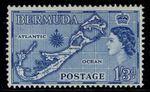 BERMUDA QEII SG145a, 1s 3d greenish blue, NH MINT.