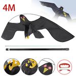Flying Hawk Kite Garden Bird Repeller Scarer Extendable With 4m Telescopic Poles