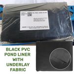 Black PVC Pond Liner Heavy Duty 450gsm Garden Fish Pool Sheet Optional Underlay