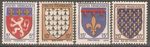 France - 1943 Provincial Coats of Arms Sg776/9 MNH         