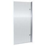 Balterley 8mm Glass Square Hinged Fluted Bath Screen, 1520 x 830 x 24mm - Chrome