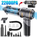 Handheld High Power Car Vacuum Cleaner Cordless, 22000PA Powerful 3 Gear Suction