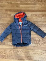 Columbia Toddler XXS 4T/5T Omni-Heat Winter Puffer Jacket Dark Gray Orange