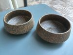 2 pcs Sandblasted Glaze handmade noodle Bowl ceramic salad soup seafood 700ml
