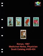 $12.40 Scott Value - 1987 KENYA African Medicinal Herbs Physician CV MNH NH UMM