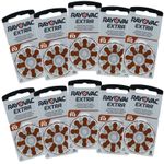 80 x Rayovac AC312 ZA312 BROWN Hearing Aid Batteries 312 312au PR41 V312 DA312