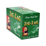 Zig-Zag Green Regular Rolling Papers - 100 Booklets, Box | Free P&P