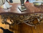 extermely rare antique Baroque and marble ram and medusa "maidon" head table