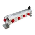 Walvoil Group One, Single Rephase, Geared Flow Divider Left Inlet, 2-6 Ways