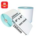 ROLLS ROYAL MAIL LABELS 4" X 6" DIRECT THERMAL FOR ZEBRA PRINTERS 500 LABEL/ROLL