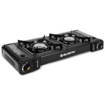 BLOSTM Portable Camping Gas Stove Double Burner With Automatic Ignition System
