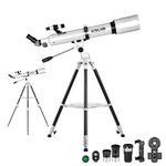80mm Aperture 700mm Refractor Telescopes for Astronomy Beginners  Multi-Coated
