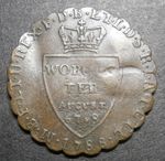 Gaming counter - "1788 Worcester August" George III "spade guinea" style - ISG