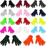 1-100pcs Adults Magic Gloves Stretch Winter Mens Ladies Black One Size BULK LOT