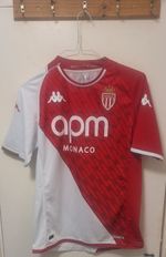 Mens AS Monaco x APM 2023/24 Home Football Shirt Size: Large    