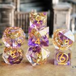 Lord of the Rings DND Dice Set 7Pcs D4 D6 D8 D10 D12 D20 D% Polyhedral Handmade