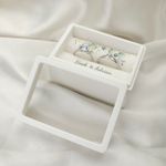 Custom Wedding Ring Box Personalized Names & Date Ring Bearer Box Engagement Box