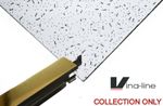 ND Fissured Suspended Ceiling Tiles 595x595 and Polished Gold Grid Per 5m2 