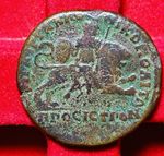 Caracalla AE Provincial Nicopolis ad Istrum AD 198-204, CYBELE RIDING LION, RARE