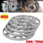 4PCs 5mm 10mm Alloy Aluminum Wheel Spacers Shims Spacer Universal 4/5 Stud Car