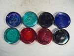Rare Vintage Fenton Ace Carnival Glass Coaster?/Paperweight?