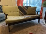 Mid-Century Teak Sofa for Upholstery Project Danish Skandi Style 1960s Vintage