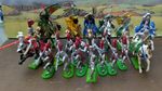 Britains Deetail plastic toy Knights mounted and on foot. some need weapons lot