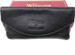 SHARROW Genuine Leather Pipe Tobacco Pouch with 2 ZIPS and Button