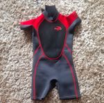Waihui Children’s Shortie Wetsuit Swim Wetsuit 5-6 Yrs Black/Red