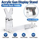 Acrylic Gun Display Stand Pistol Rack Holder Wall Mount Storage Safe Toy Tool UK