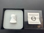 Wedgwood ice rose thimble boxed bone china England 