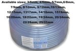 Clear PVC Fuel Tube for Petrol, Diesel & Oils 3mm 4mm 5mm 6mm 8mm Many Sizes 