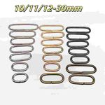 10/11/12-30mm Oval Metal Wire Loops Ring Bag Ring Buckles Fasteners for Webbing