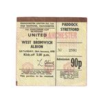 Manchester United Vs West Brom FA Cup 1978 Ticket