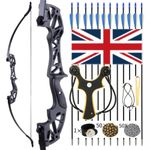 Archery 54'' 50lb Takedown Recurve Bow Arrow for Adult Outdoor Shoot Practice