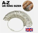 RING SIZER FINGER MEASURE GAUGE BRITISH UK A-Z SIZES FOR MEN & WOMEN REUSABLE