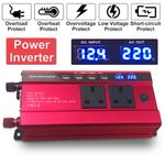 6000W Caravan Van Converter Power Inverter DC 12V To AC 220V LCD 4 USB UK Socket