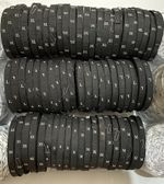 Woven BLACK Size Label Tags Size XS-4XL Clothing Garment Sew On Accessories