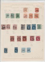 Stamps South Australia over 180 overprinted or perfin OS & SA officials, variety