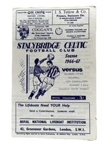 66/67 Stalybridge Celtic v. Tranmere Rovers - Cheshire County League.