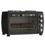 HOMCOM 36L Countertop Toaster Oven with 2 Hot Plates, Grill, Roast, Bake