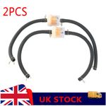 2X Fuel Petrol Inline Filter & Hose Pipe Line Clips For Mini Moto Quad ATV Bike