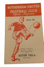 1961 Rotherham United v Aston Villa 1st Leg-league Cup Final Football Programme