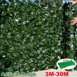 3M-30M Artificial Hedge Fake Ivy Leaf Garden Fence Privacy Screening Trellis